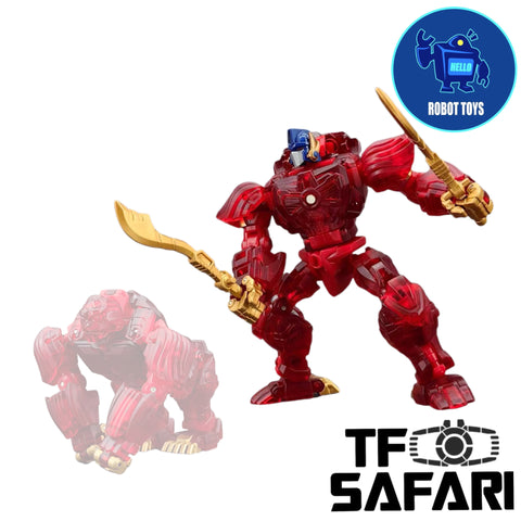 Robot Toys RT-01R RT01R Caesar (Beast Wars BW Optimus Primal) Crystal Red Version