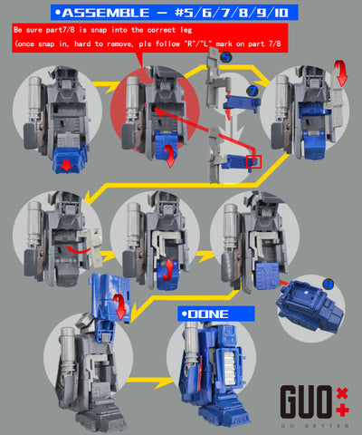 Go Better Studio GX-55A GX-55B GX55A GX55B Gap fillers for WFC Studio Series Voyager 03 Gamer Edition SS GE03 Optimus Prime Upgrade Kit