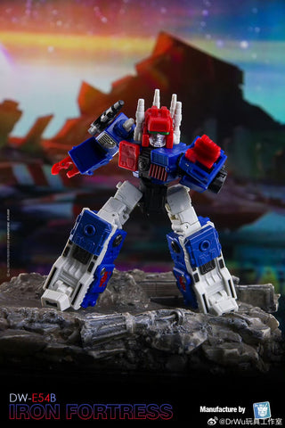 【Pre-Order】Dr.Wu & Mechanic Studio Extreme Warfare DWE54B DW-E54B Iron Fortress ( Metroplex, Decepticon Version ) Dr Wu Blue Version 10cm / 4"