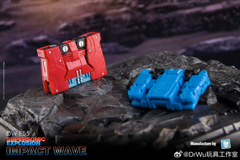 【Pre-Order】Dr.Wu DW-E55 Impact Wave / Supersonic and Explosion (Dairu and Zauru, 2 in 1 Mini-Cassette Warriors ) for WFC Siege Soundwave / Blaster Dr Wu