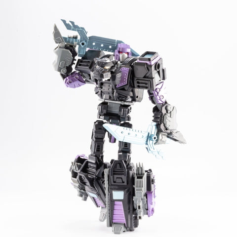 【Loose Pack】JB Jinbao OS Combiner Predaking (Oversized MMC Feral Rex ) 5 in 1 Set Dark / Black Version 45cm / 18"