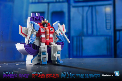 Dr.Wu & Mechanic Studio Extreme Warfare DW-E09 Star Fear  / E12 Blue Thunder / E15 Dark Sky (Starscream / Thundercracker / Skywarp) 3 in 1 set 6cm / 4.6"