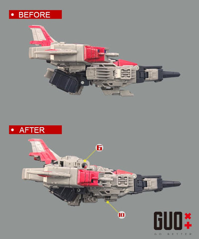 Go Better Studio GX-67 GX67 Upgrade Kit / Gap fillers for Legacy United Cybertron Universe Starscream Upgrade Kit