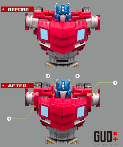 Go Better Studio GX-68 GX68 Upgrade Kit / Gap fillers for Legacy United SDCC 2024 Fractured Friendship Orion Pax Upgrade Kit