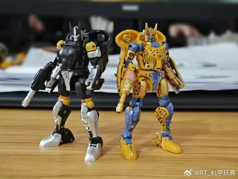 Robot Toys RT-03 / RT-03B RT03 / RT03B Working Leopard (Beast Wars BW Cheetor / Black Panther) 2 in 1 sets 8.7cm / 3.4"