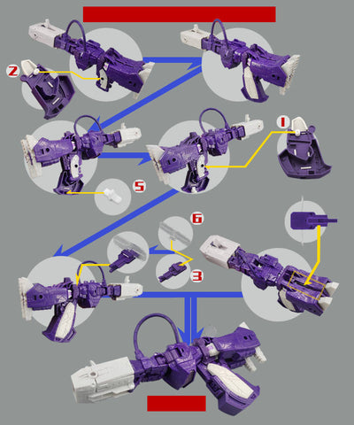 Go Better Studio GX-12N GX12N Upgrade Kit Laser Gun Mode for Nemesis Bridge 3-pack Version Shockwave Upgrade Kit