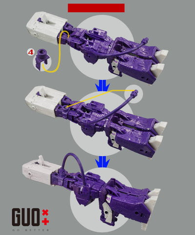 Go Better Studio GX-12N GX12N Upgrade Kit Laser Gun Mode for Nemesis Bridge 3-pack Version Shockwave Upgrade Kit