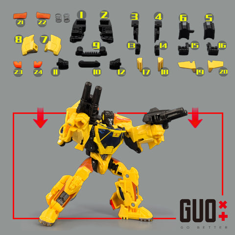 Go Better Studio GX-62 GX62 Upgrade Kit / Gap fillers for Studio Series 111 SS-111 Concept Art Sunstreaker Upgrade Kit