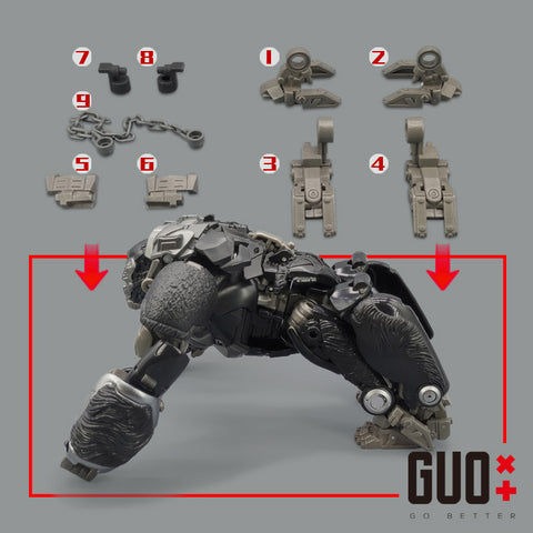 Go Better Studio GX-63 GX63 Upgrade Kit / Gap fillers for Studio Series 106 SS-106 Rise of the Beasts RotB Optimus Primal Upgrade Kit