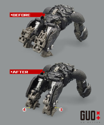 Go Better Studio GX-63 GX63 Upgrade Kit / Gap fillers for Studio Series 106 SS-106 Rise of the Beasts RotB Optimus Primal Upgrade Kit